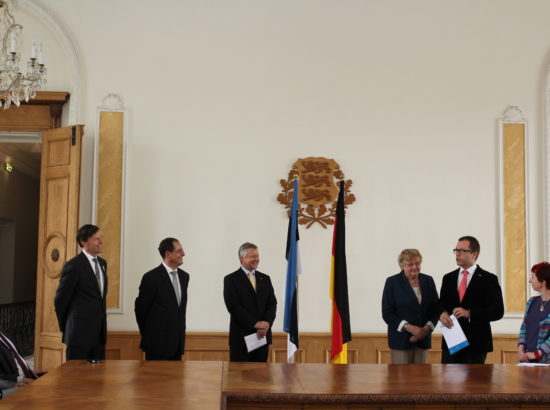 Riigikogu esimees Ene Ergma kohtub Saksimaa liidumaa ministrite delegatsiooni ja Maapäeva esimehe Matthias Rößleriga